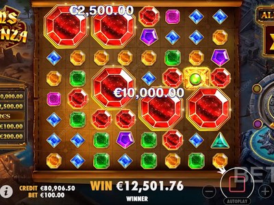 Gems Bonanza — Слот Gems Bonanza с самоцветами 8×8, Money Spins и доступным bonus buy